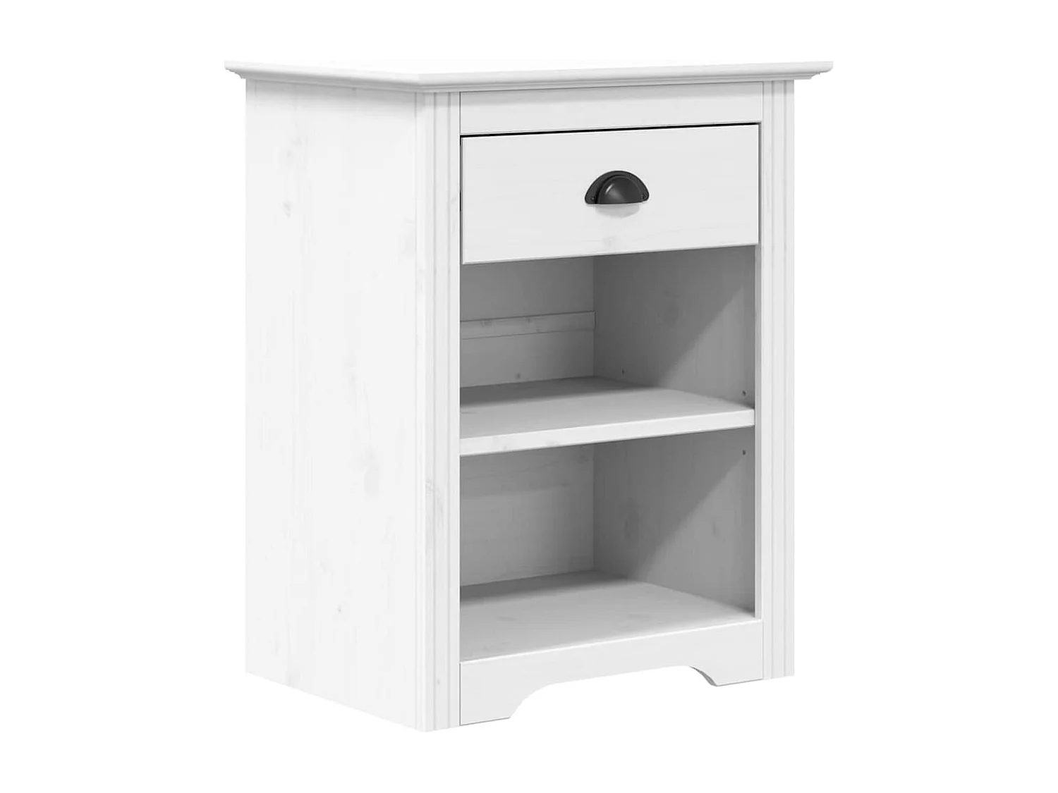 Idren  Mesita de noche BODO madera maciza de pino blanco 53x38,5x67 cm