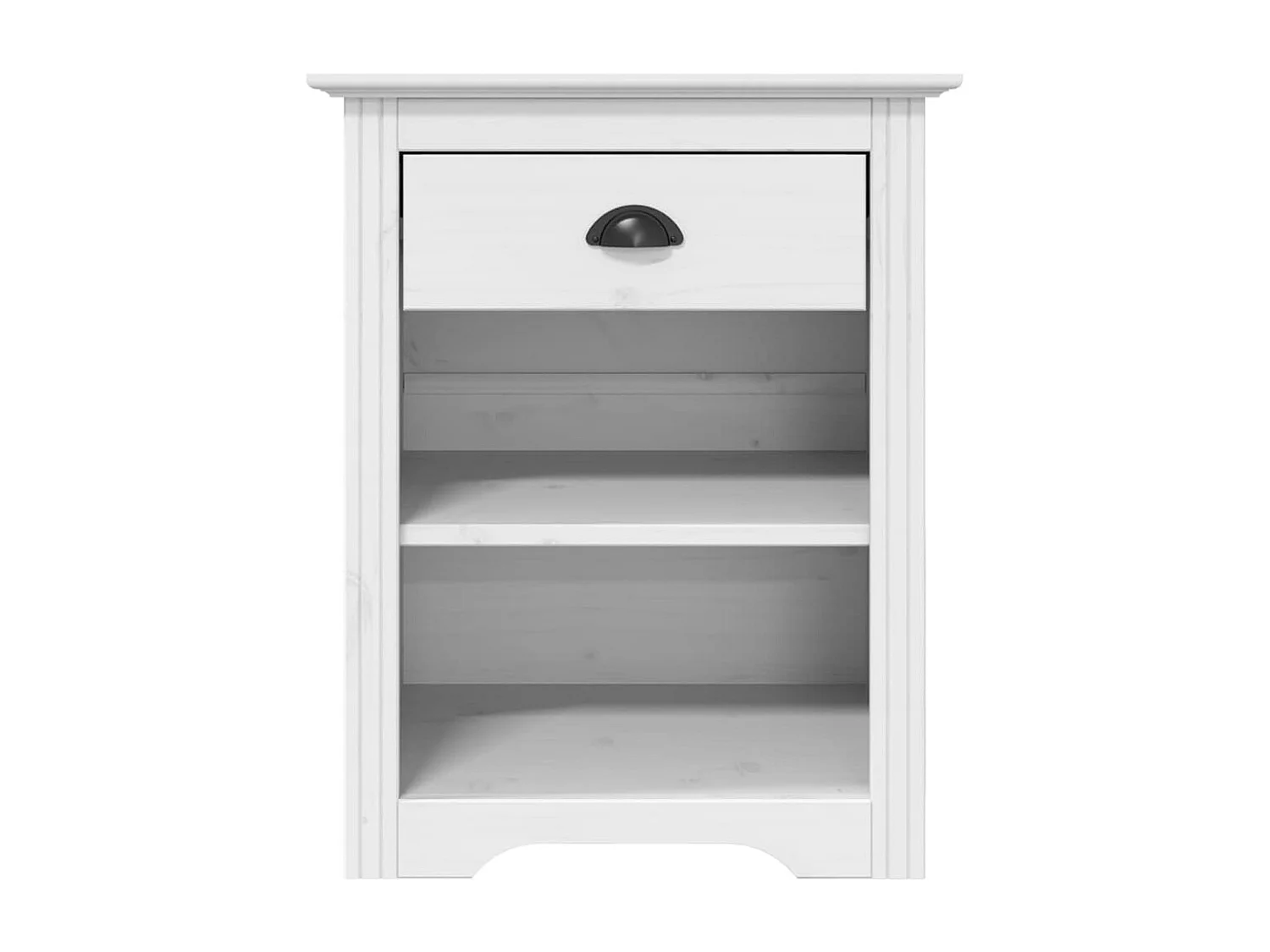 Idren  Mesita de noche BODO madera maciza de pino blanco 53x38,5x67 cm