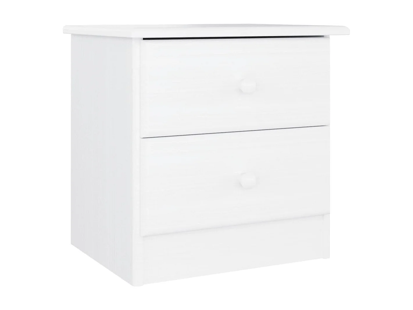 Giulia  Table de chevet ALTA blanc 41x35x41 cm bois de pin massif