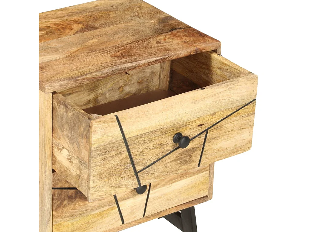 Olinor  Nachtkastje 40x30x50 cm massief mangohout