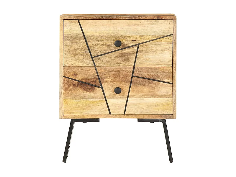 Olinor  Table de chevet 40x30x50 cm Bois de manguier massif