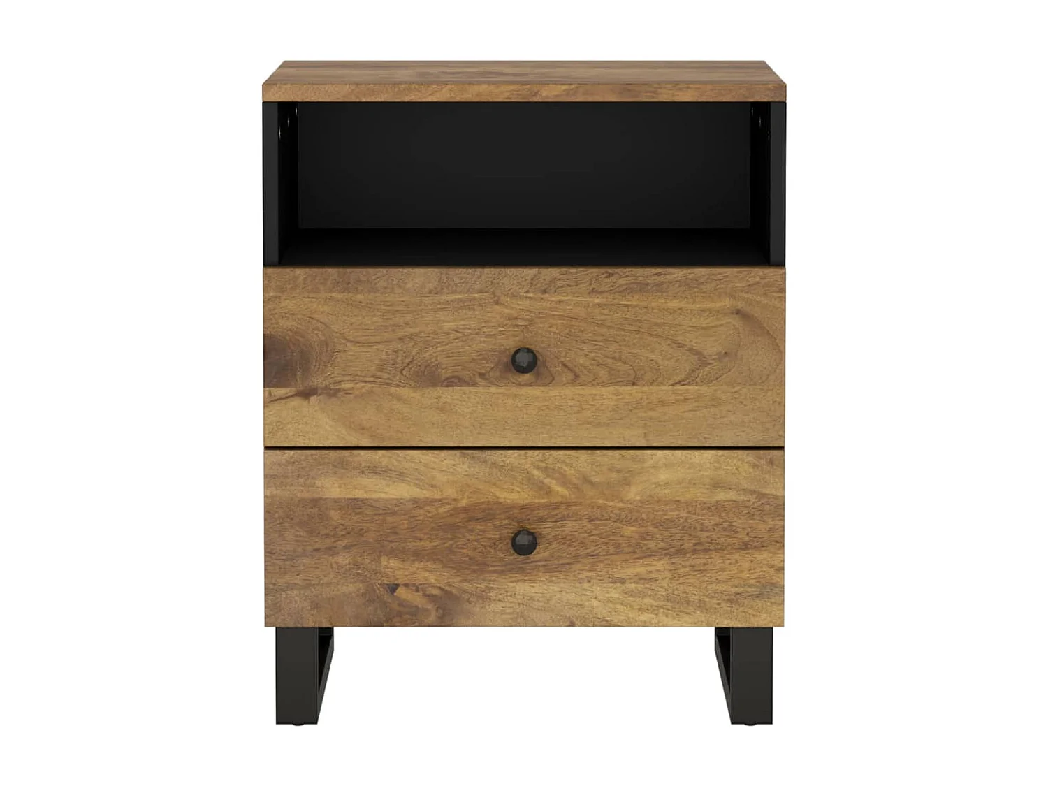 Glynnor  Table de chevet 50x33x62 cm Bois de manguier et d'ingénierie