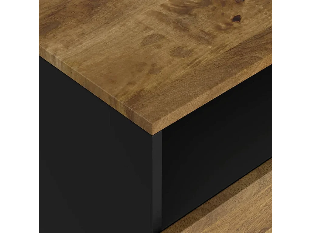 Glynnor  Table de chevet 50x33x62 cm Bois de manguier et d'ingénierie