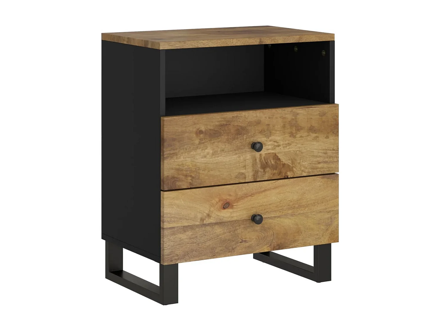 Glynnor  Table de chevet 50x33x62 cm Bois de manguier et d'ingénierie