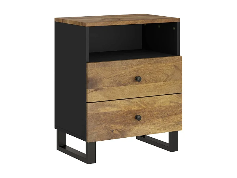 Glynnor  Table de chevet 50x33x62 cm Bois de manguier et d'ingénierie