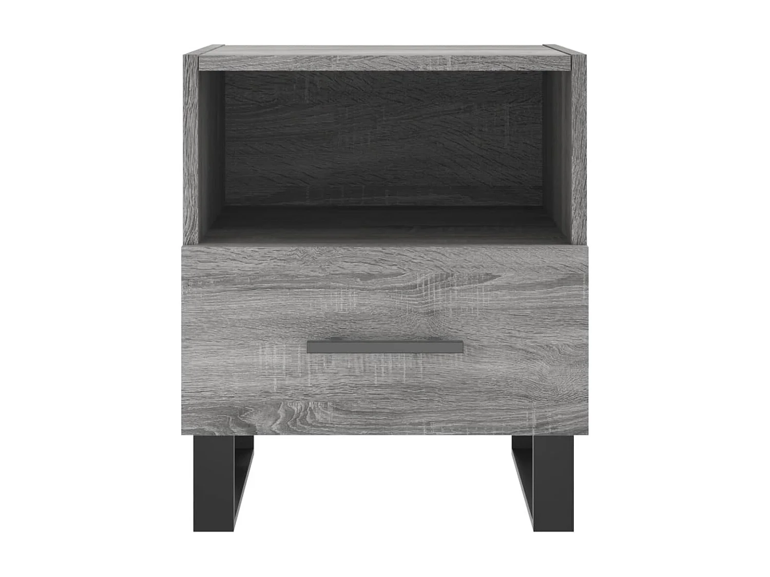 Bruni  Table de chevet sonoma gris 40x35x47,5 cm bois d’ingénierie