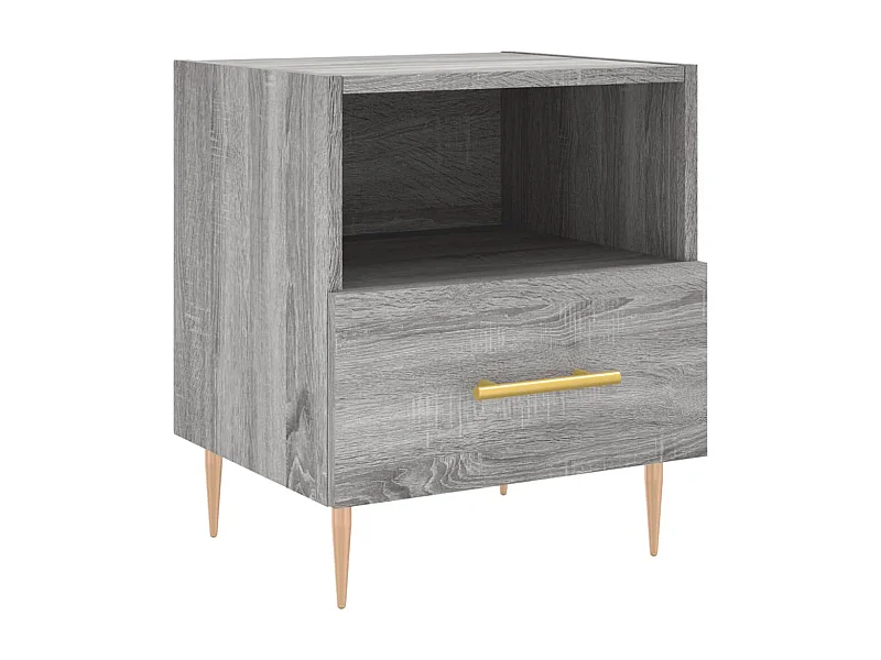 Marindor  Table de chevet sonoma gris 40x35x47,5 cm bois d’ingénierie