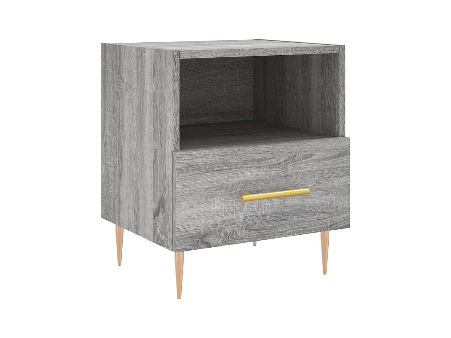 Marindor  Table de chevet sonoma gris 40x35x47,5 cm bois d’ingénierie