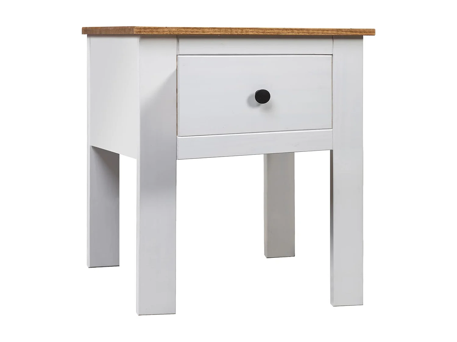 Sophie-Magali  Table de chevet Blanc 46x40x57 cm Pin Gamme Panama