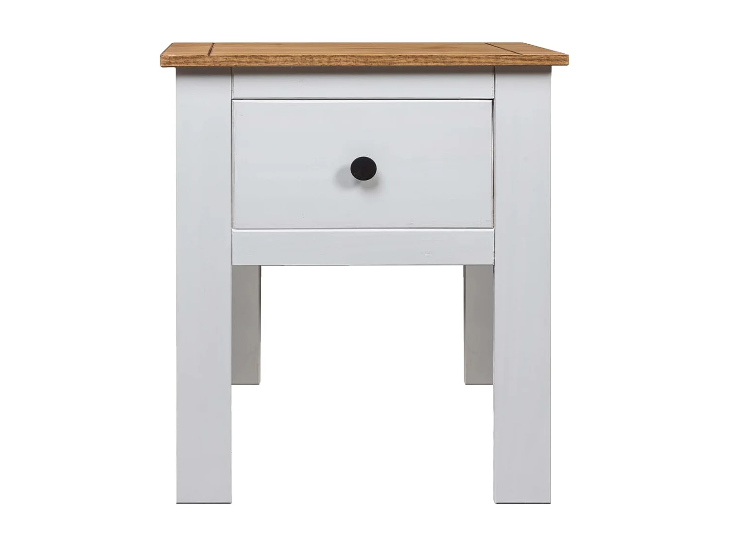 Sophie-Magali  Table de chevet Blanc 46x40x57 cm Pin Gamme Panama