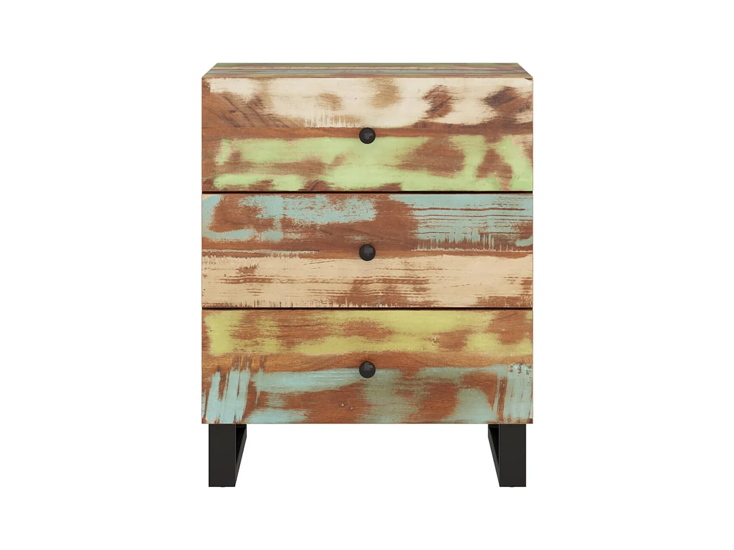 Mie  Table de chevet 50x33x62cm Bois de récupération et d'ingénierie