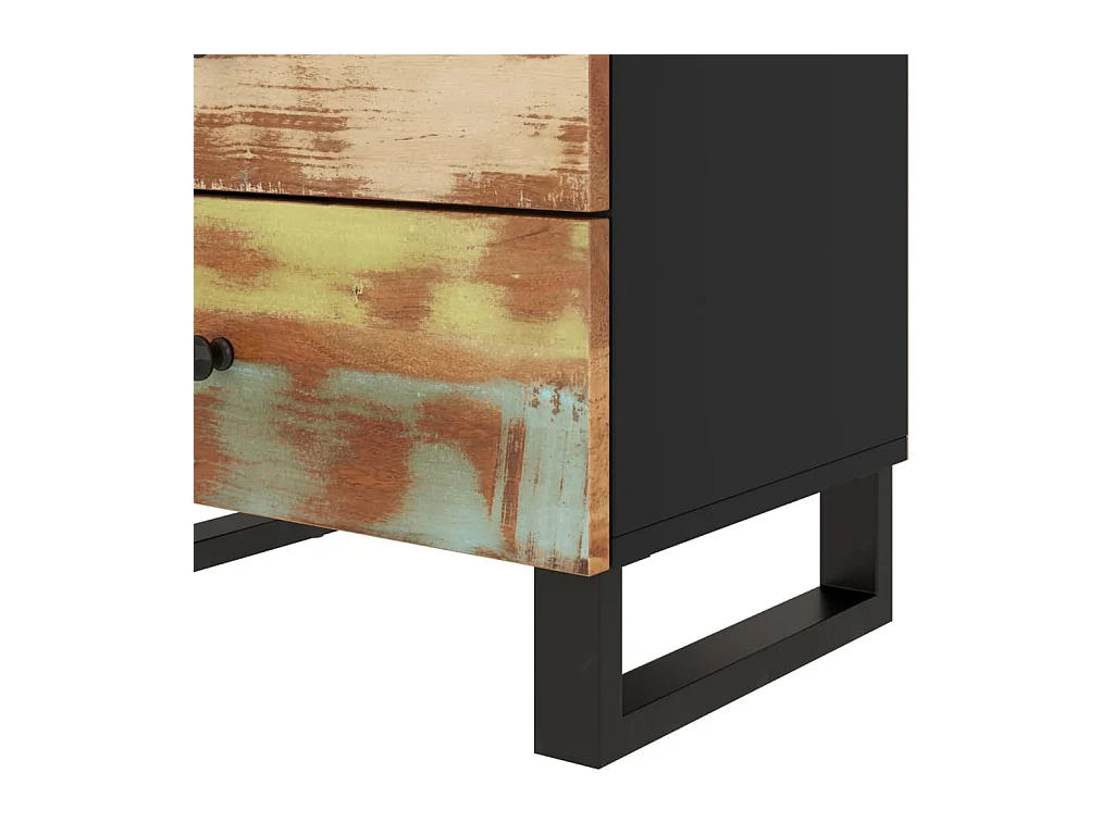 Mie  Table de chevet 50x33x62cm Bois de récupération et d'ingénierie