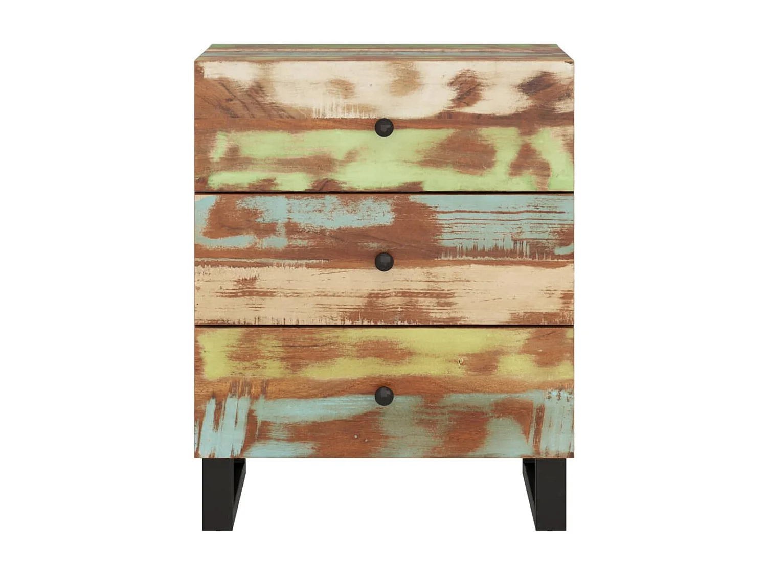 Mie  Table de chevet 50x33x62cm Bois de récupération et d'ingénierie