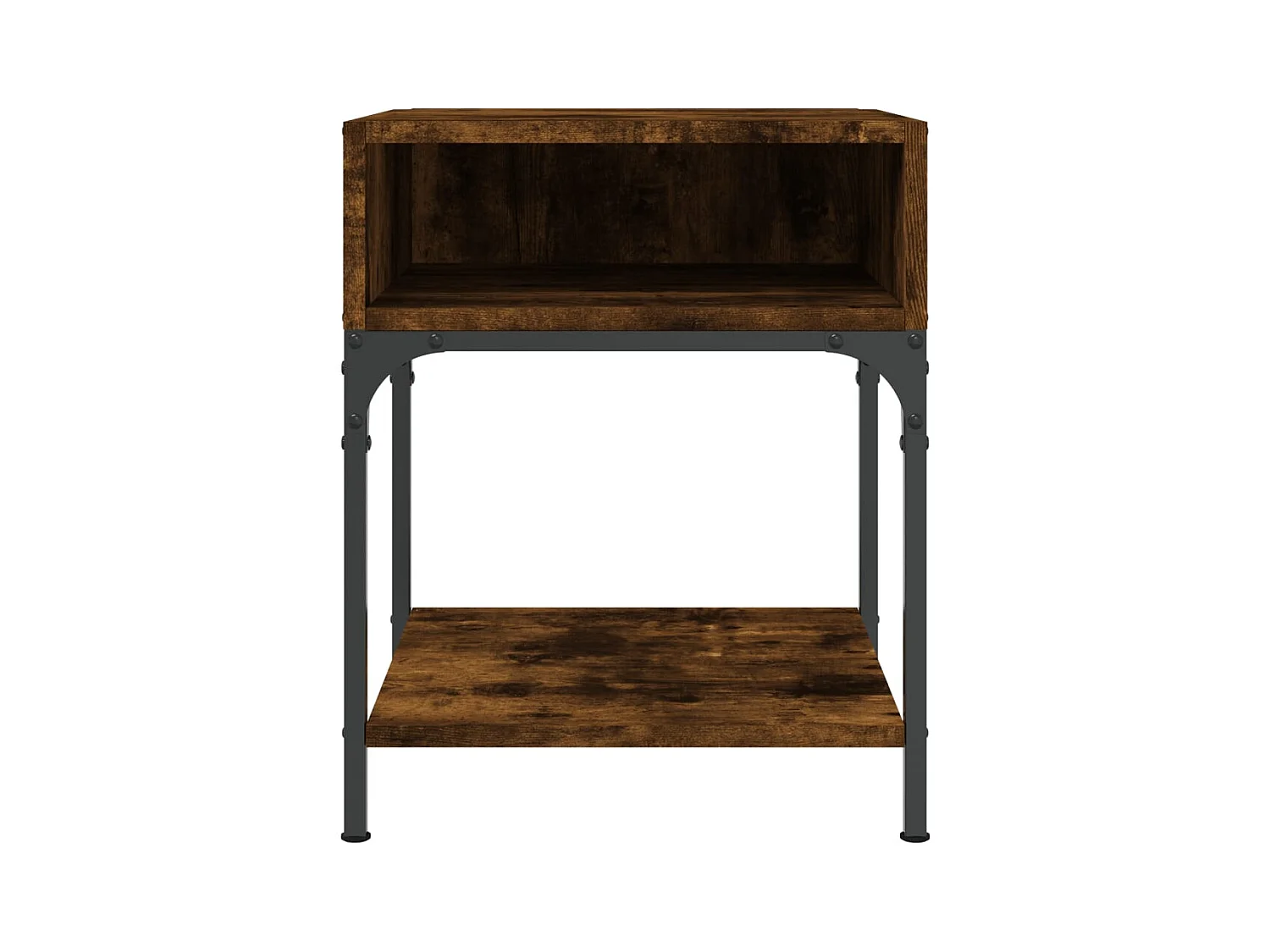 Marthe Helene  Table de chevet chêne fumé 40x41x50 cm bois d'ingénierie