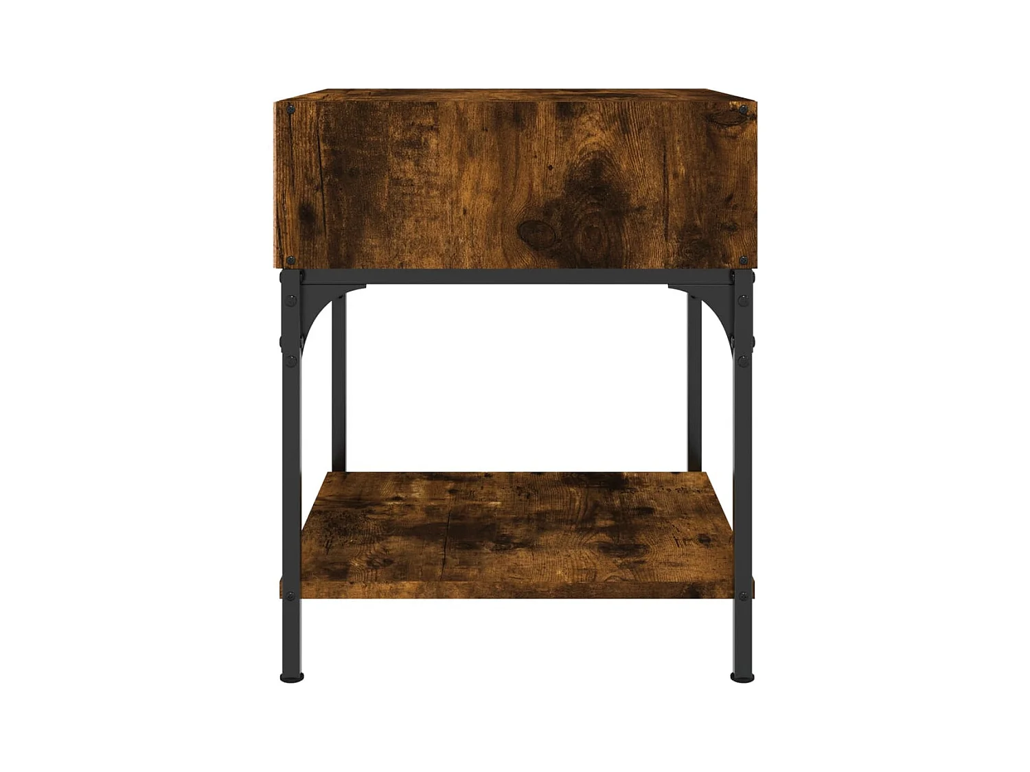 Marthe Helene  Table de chevet chêne fumé 40x41x50 cm bois d'ingénierie