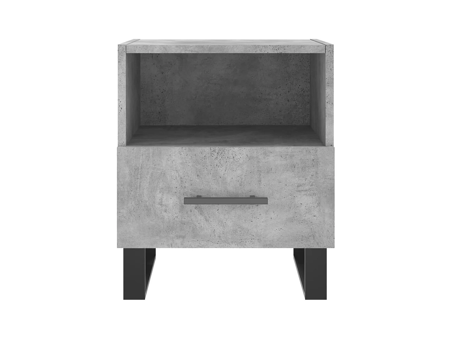 Bruni  Table de chevet gris béton 40x35x47,5 cm bois d’ingénierie