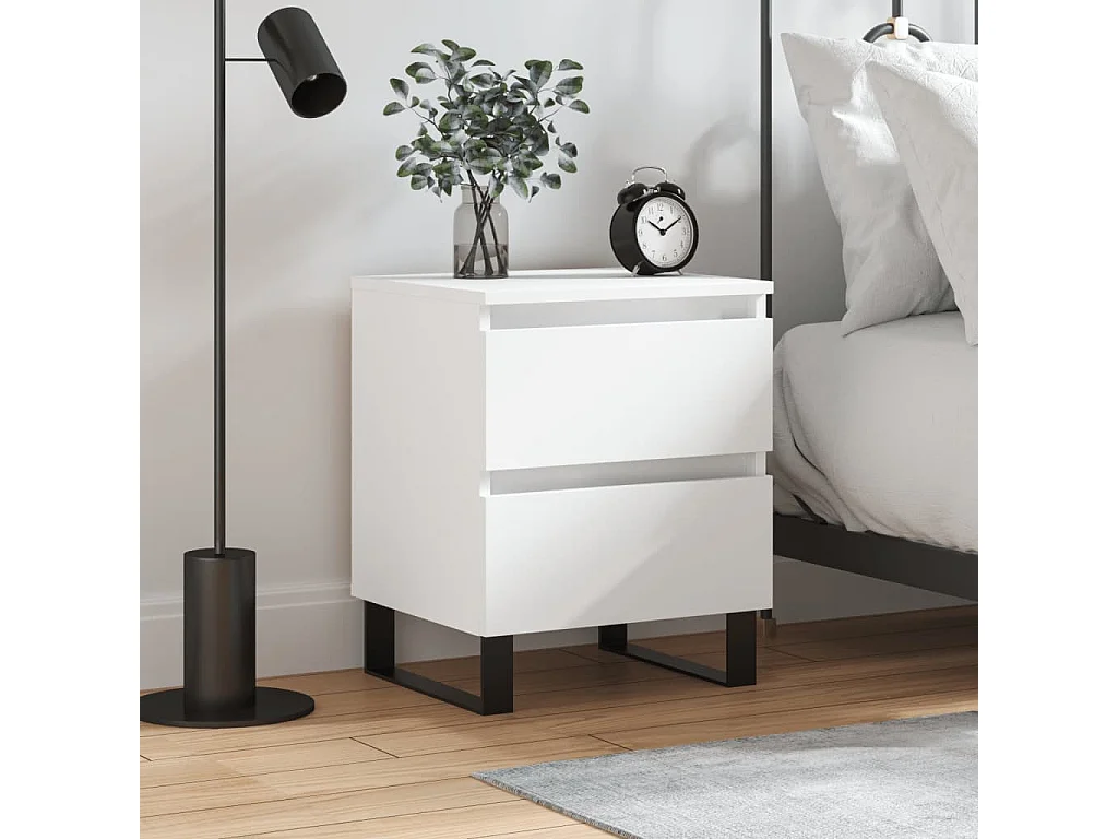 Westfield  Table de chevet Blanc 40x35x50 cm Bois d’ingénierie