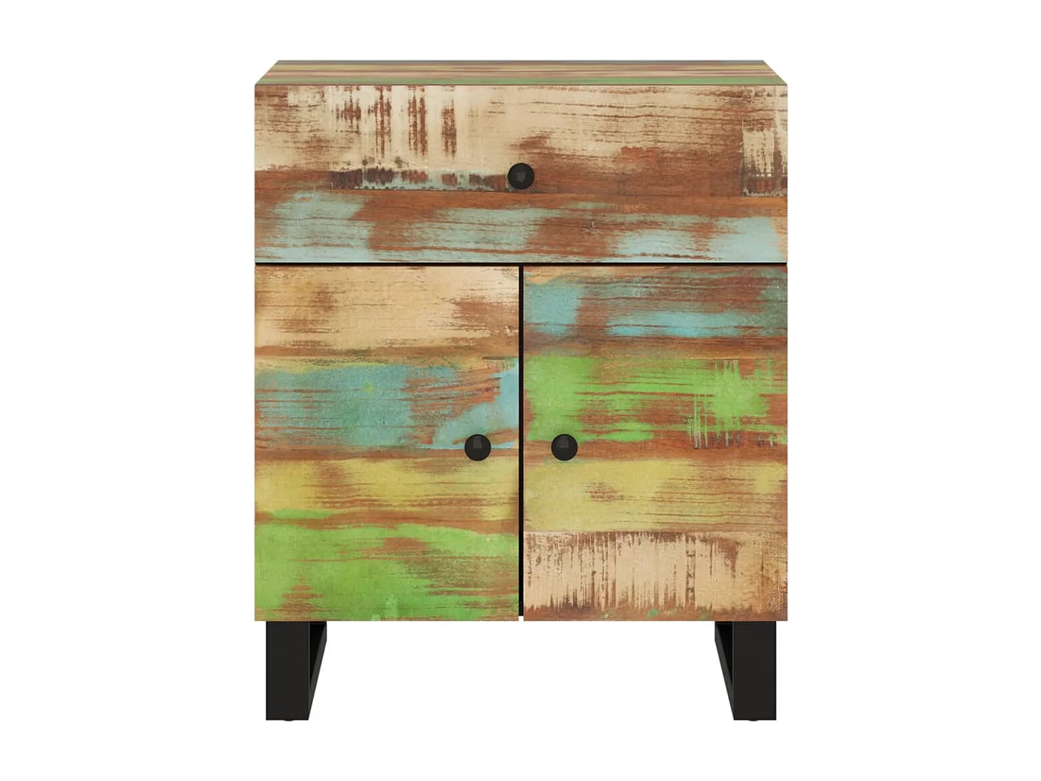 Bondy  Table de chevet 50x33x60cm Bois de récupération et d'ingénierie