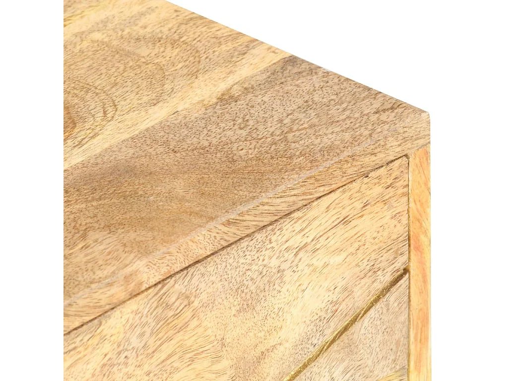 Olinor  Mesita de noche de madera maciza de mango 40x30x50 cm