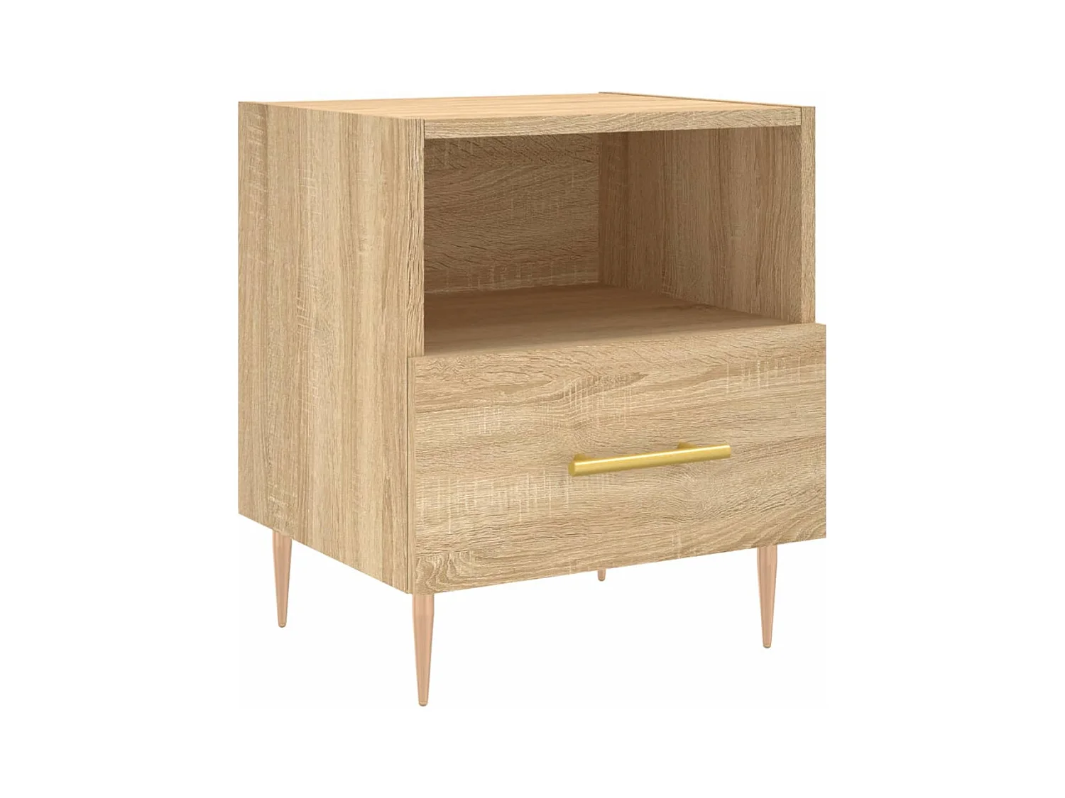 Marindor  Nachtkastje 40x35x47,5 cm bewerkt hout sonoma eikenkleurig