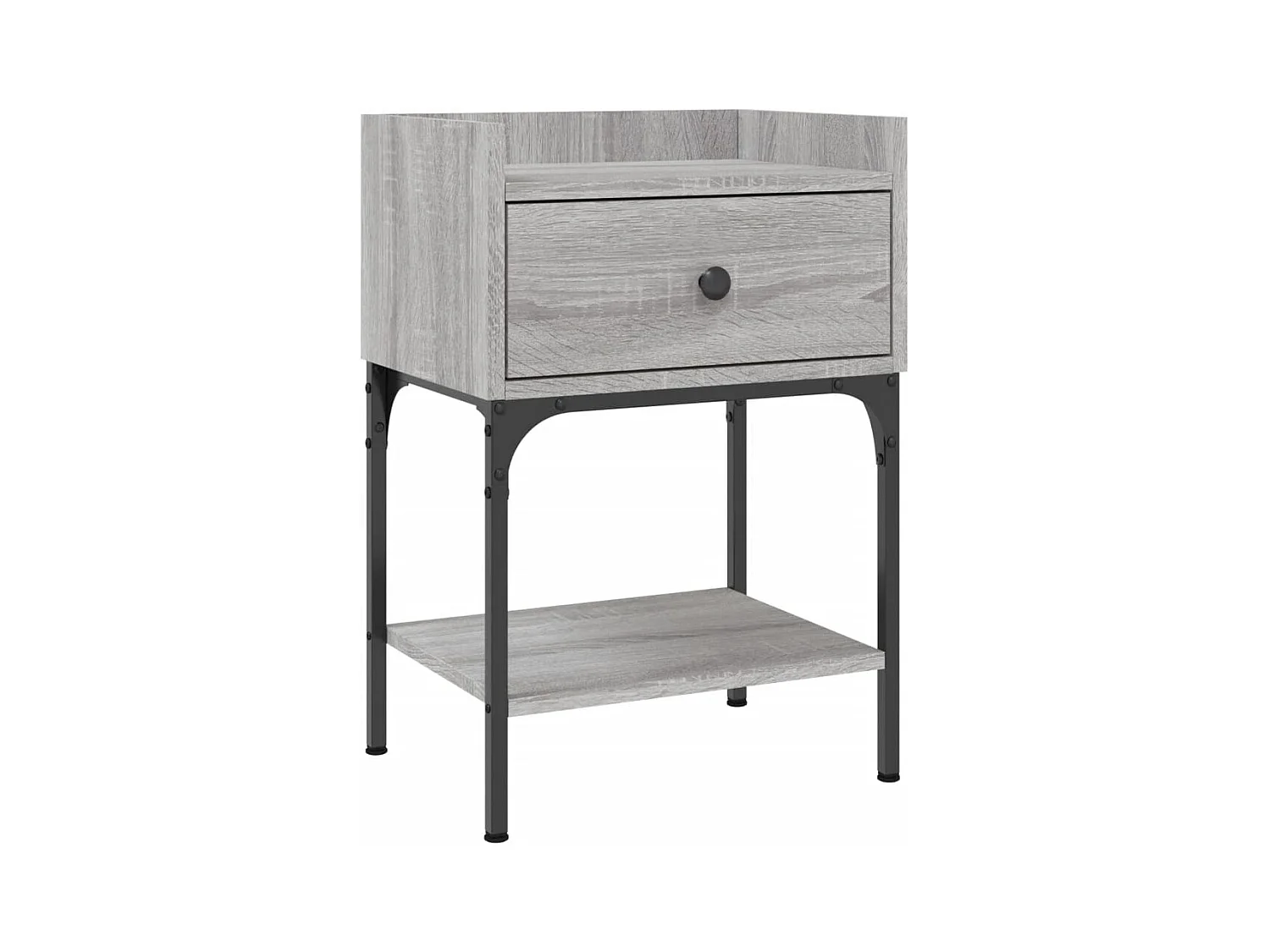 Charlie  Table de chevet sonoma gris 40,5x31x60 cm bois d'ingénierie