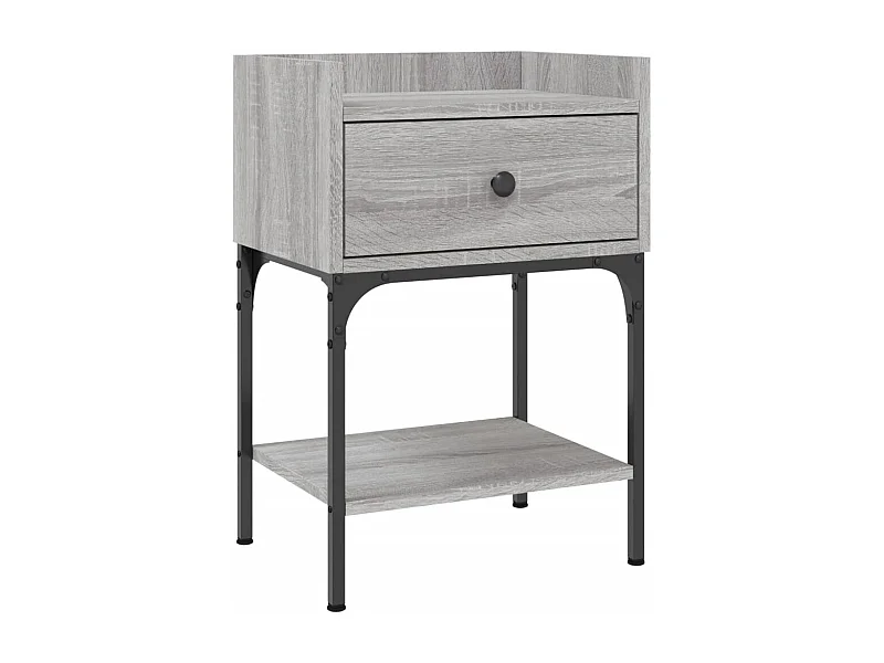 Charlie  Table de chevet sonoma gris 40,5x31x60 cm bois d'ingénierie