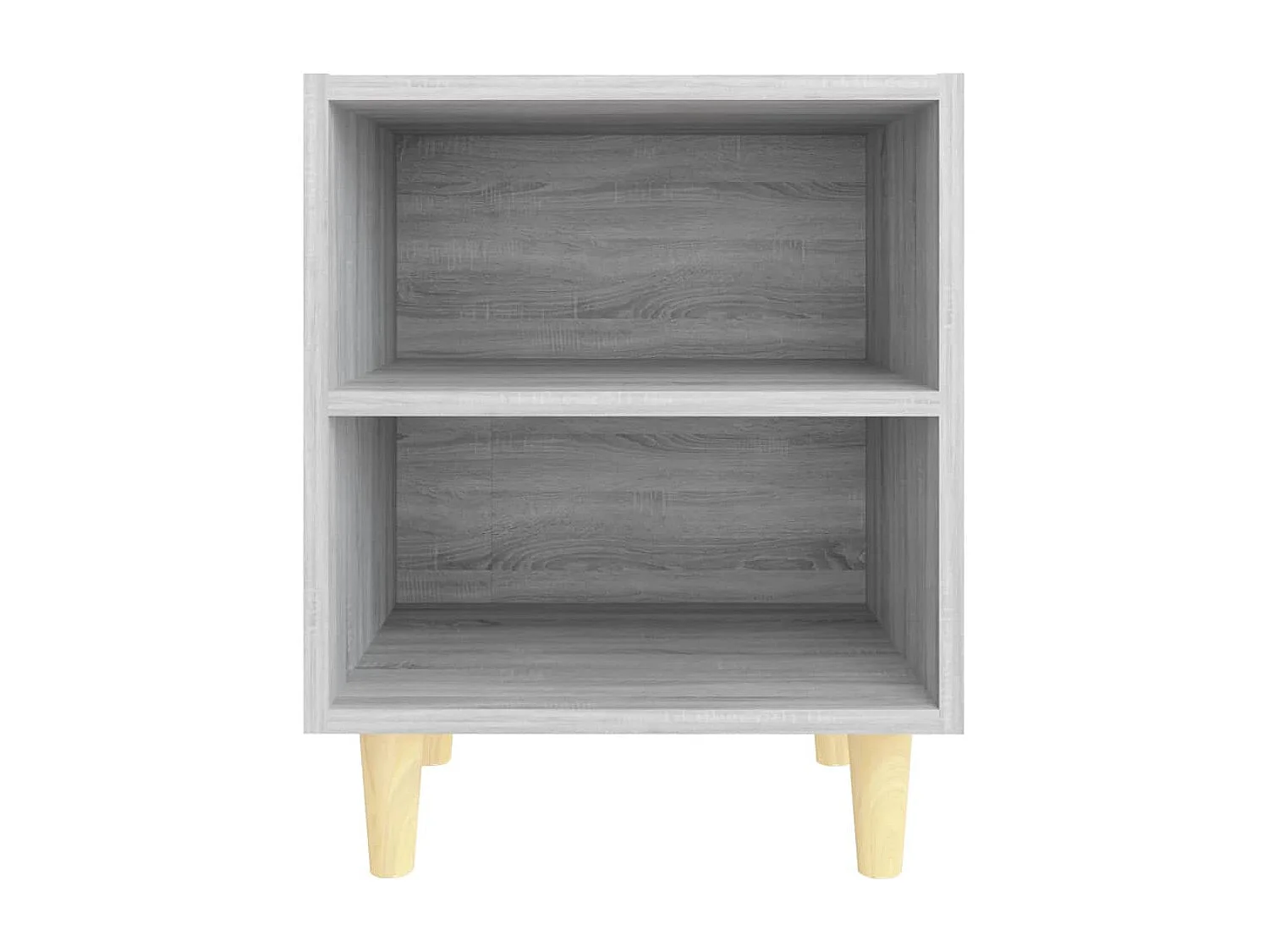 Haugesund  Mesita de noche con patas de madera gris Sonoma 40x30x50 cm