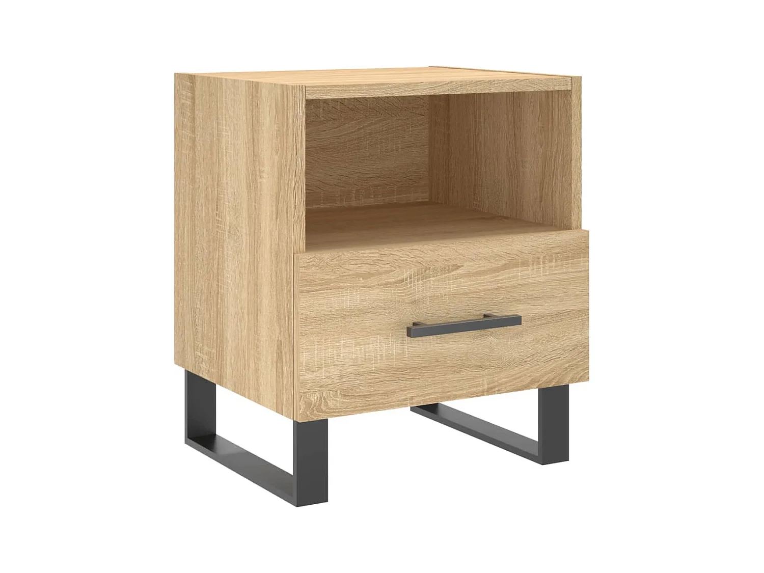 Bruni  Nachtkastje 40x35x47,5 cm bewerkt hout sonoma eikenkleurig