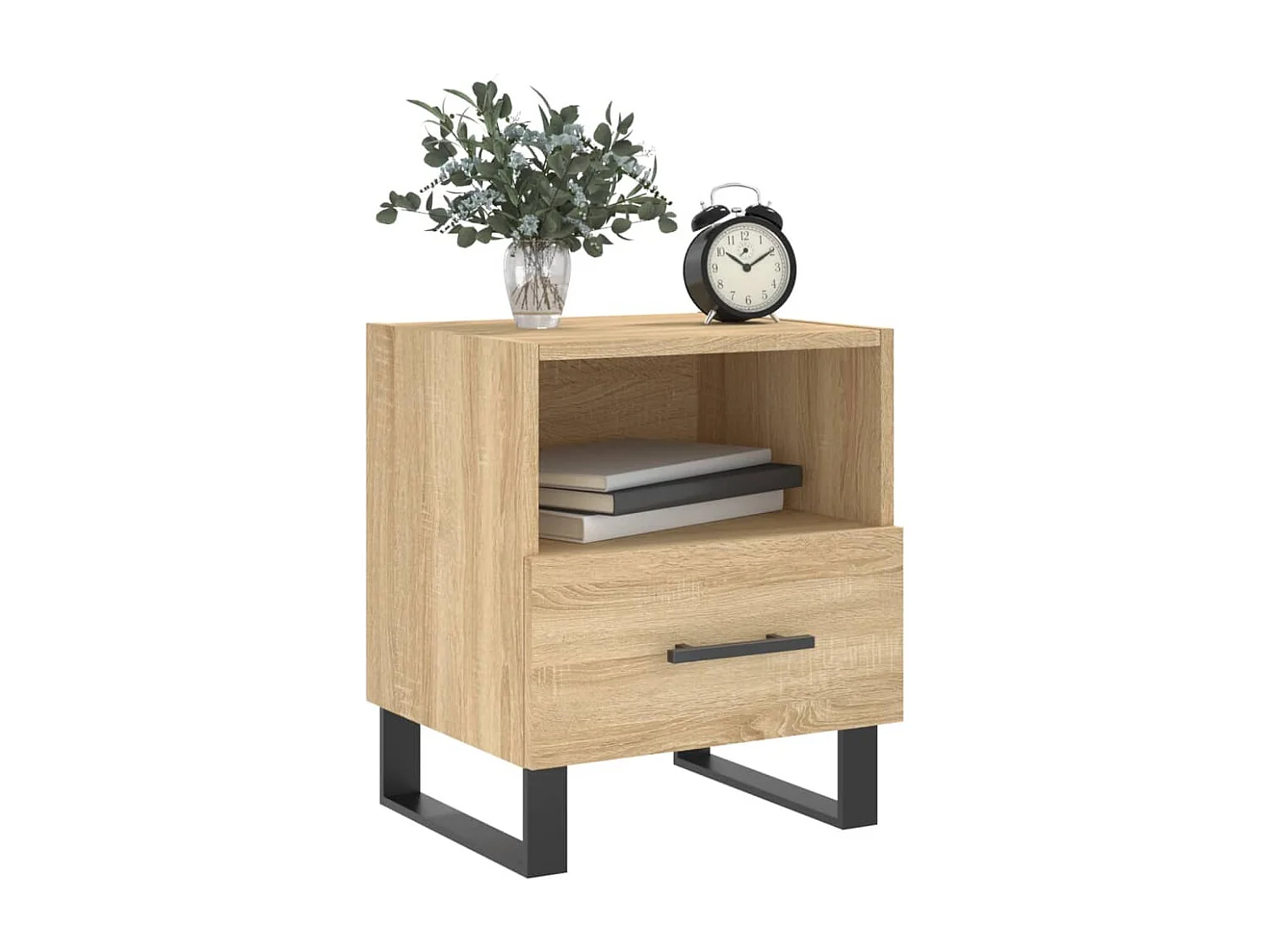 Bruni  Table de chevet chêne sonoma 40x35x47,5 cm bois d’ingénierie