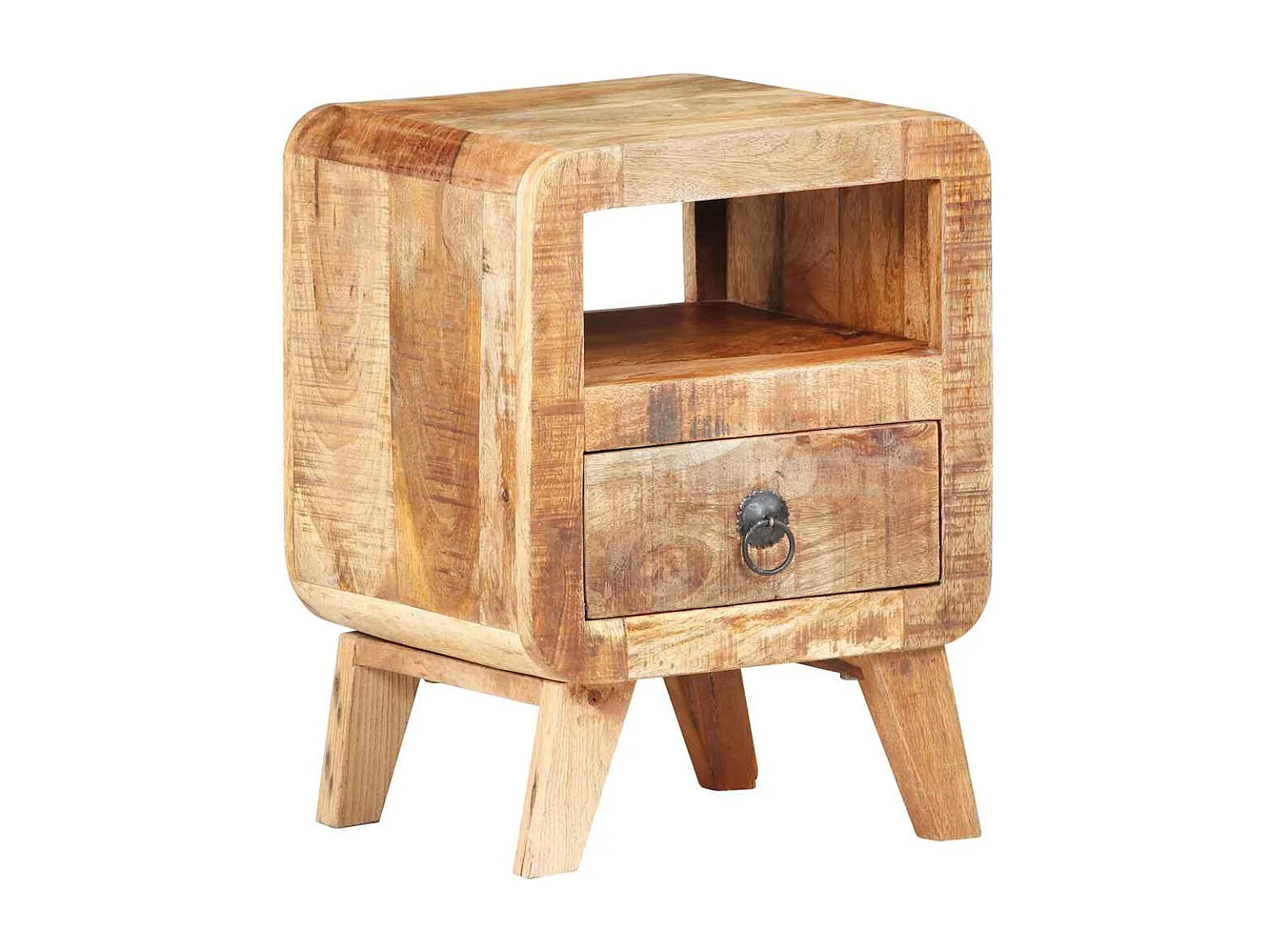 Jean-Romain  Table de chevet 30x30x41 cm Bois de manguier brut