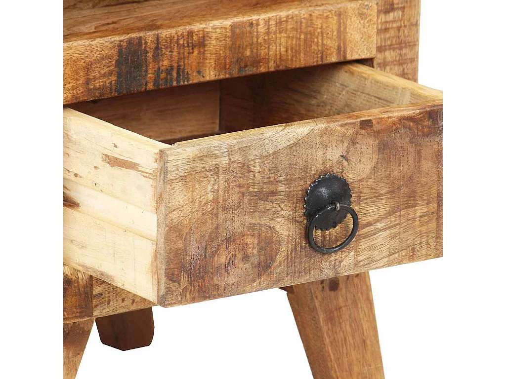 Jean-Romain  Table de chevet 30x30x41 cm Bois de manguier brut