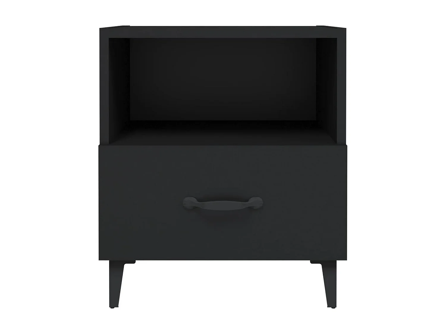 Weedsport  Table de chevet Noir Bois d'ingénierie