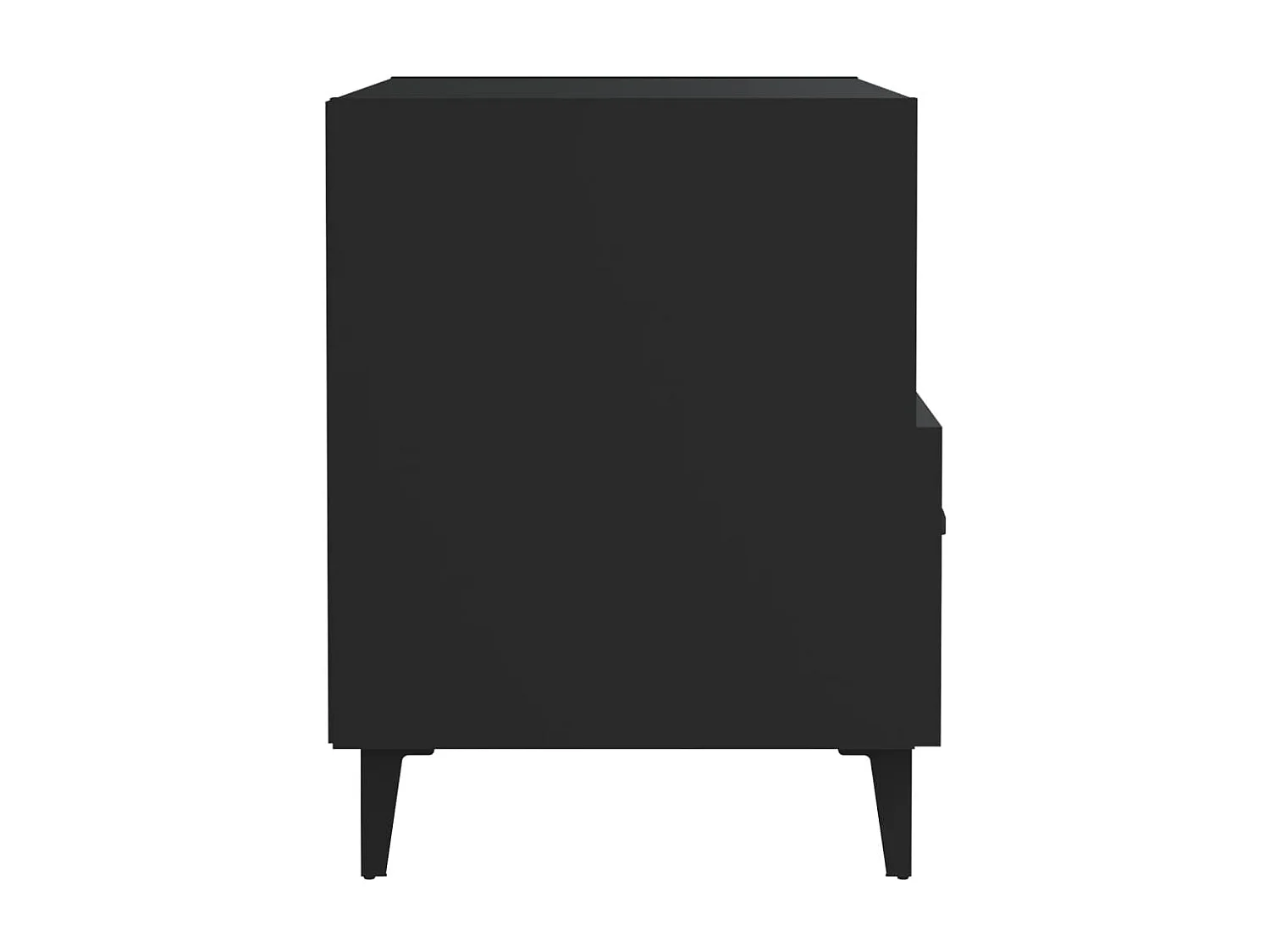 Weedsport  Table de chevet Noir Bois d'ingénierie