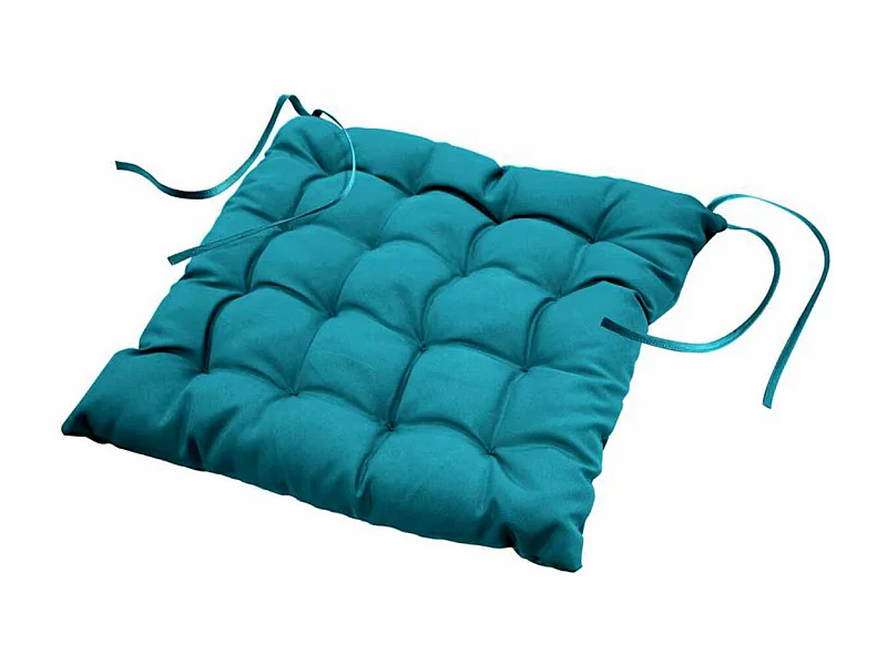 Galette de Chaise Matelassée "Essentiel" 40x40cm Pétrole