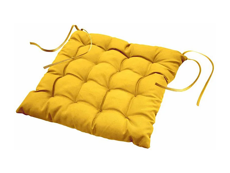 Galette de Chaise Matelassée "Essentiel" 40x40cm Miel