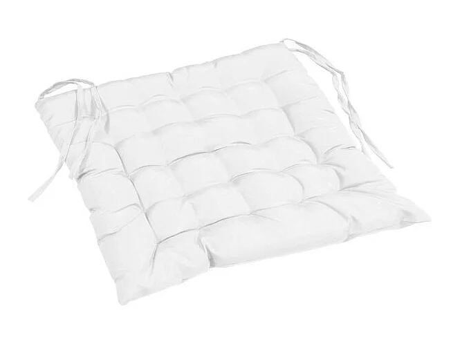 Galette de Chaise Matelassée "Essentiel" 40x40cm Blanc