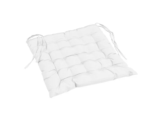 Galette de Chaise Matelassée "Essentiel" 40x40cm Blanc