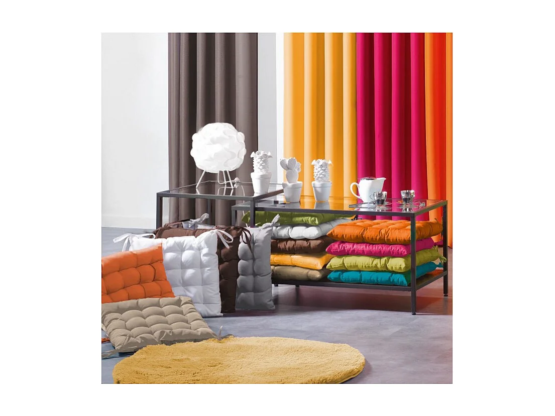 Galette de Chaise Matelassée "Essentiel" 40x40cm Rouge