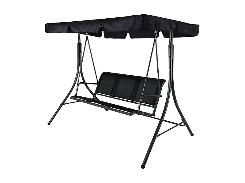 Montreal hängendes Gartensofa 3 Pers. schwarz.