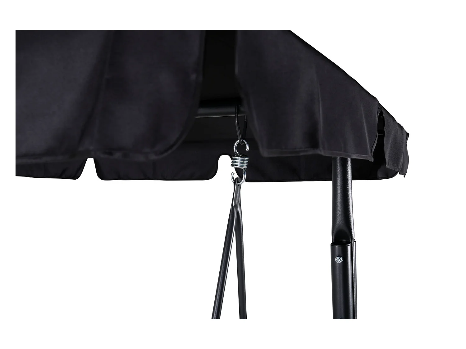 Balancelle de Jardin 3 Places "Montreal" 163cm Noir