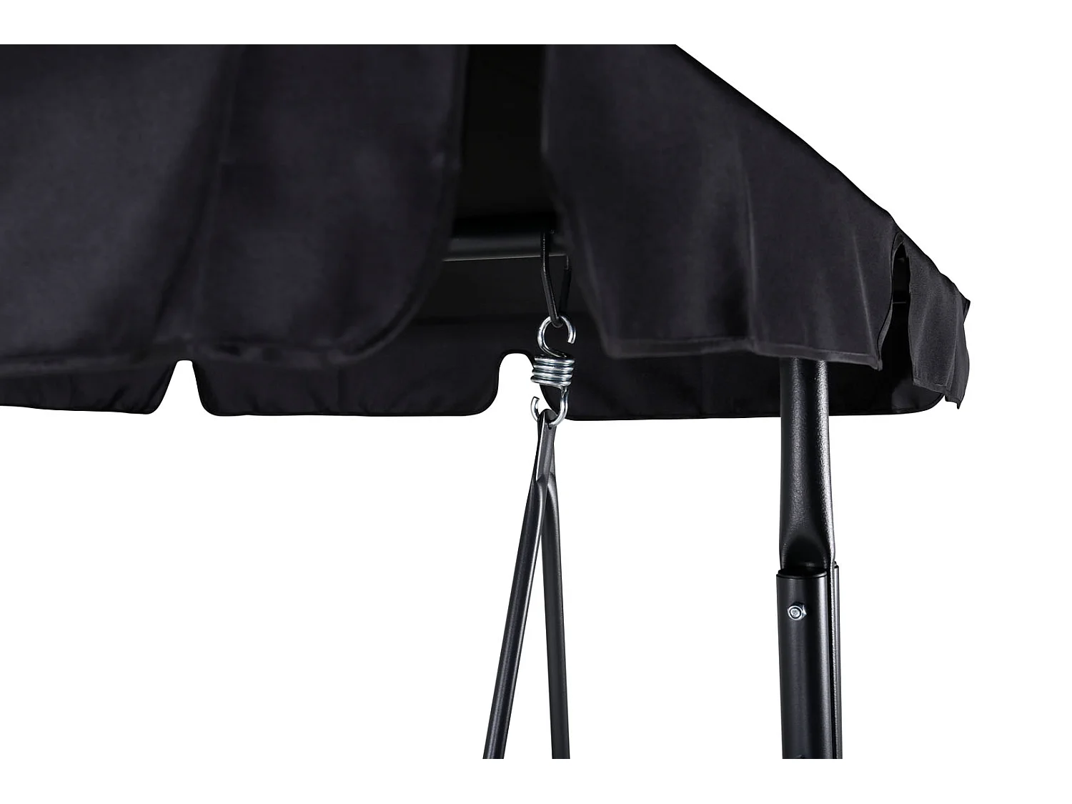 Balancelle de Jardin 3 Places "Montreal" 163cm Noir