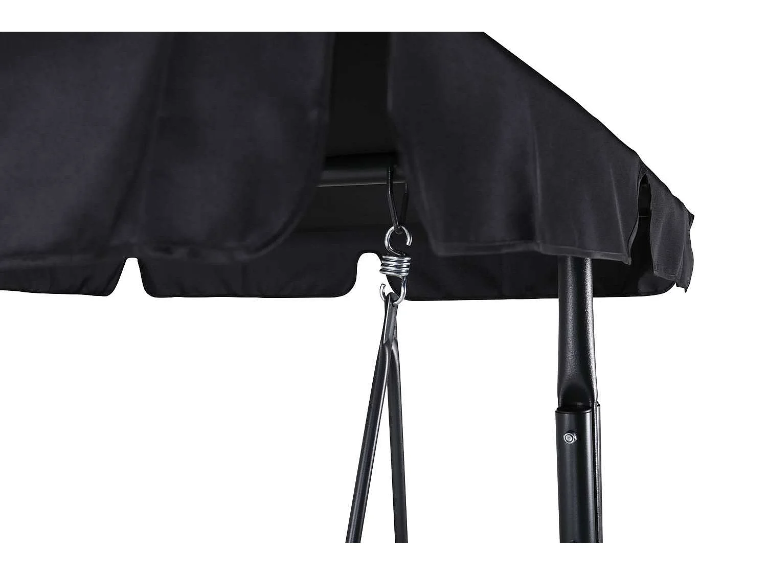 Balancelle de Jardin 3 Places "Montreal" 163cm Noir