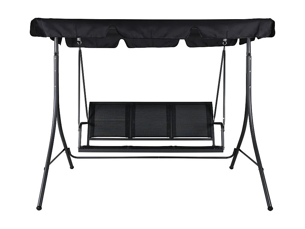 Montreal hangende tuinbank 3 pers. zwart.