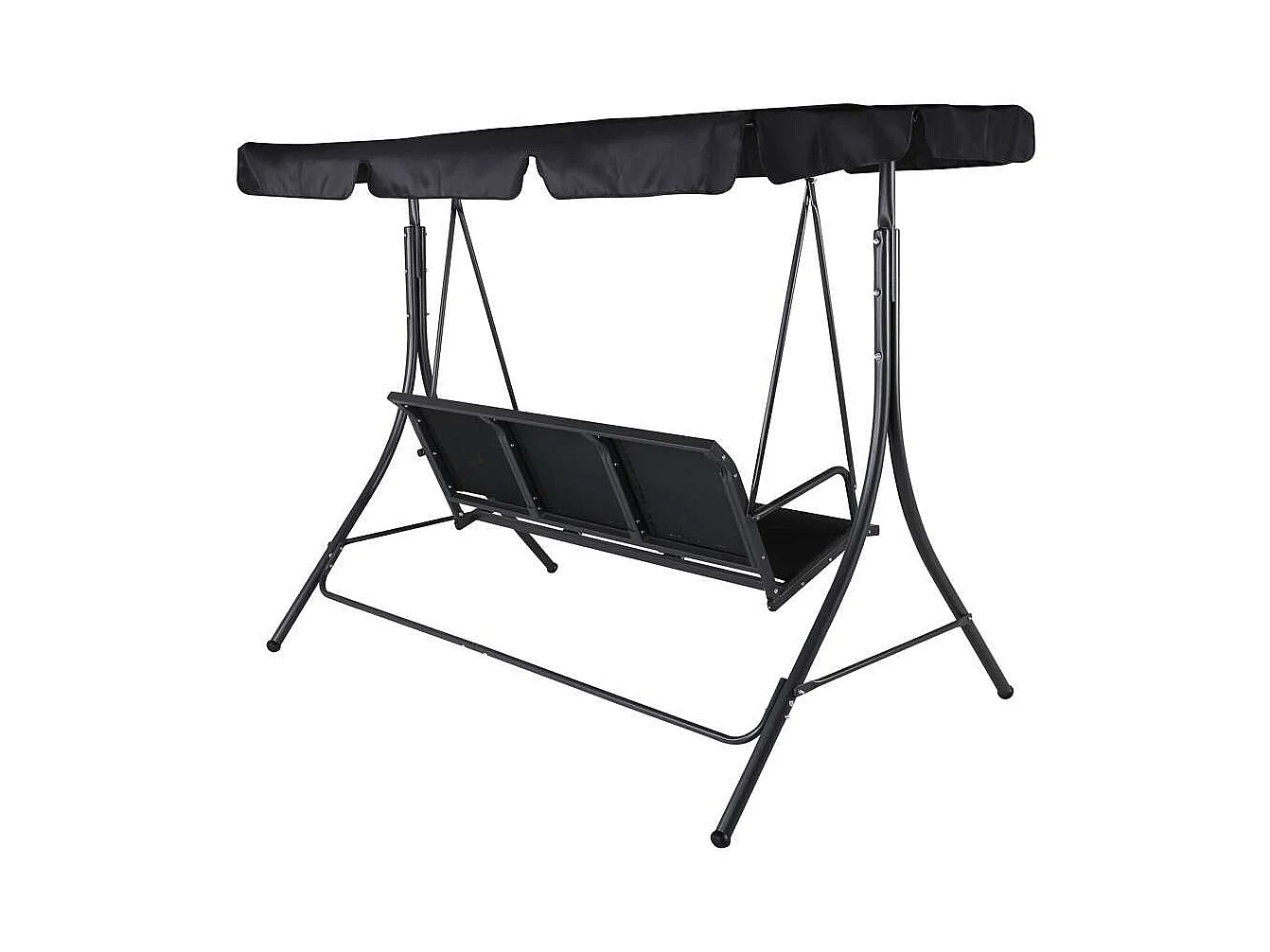 Montreal hangende tuinbank 3 pers. zwart.