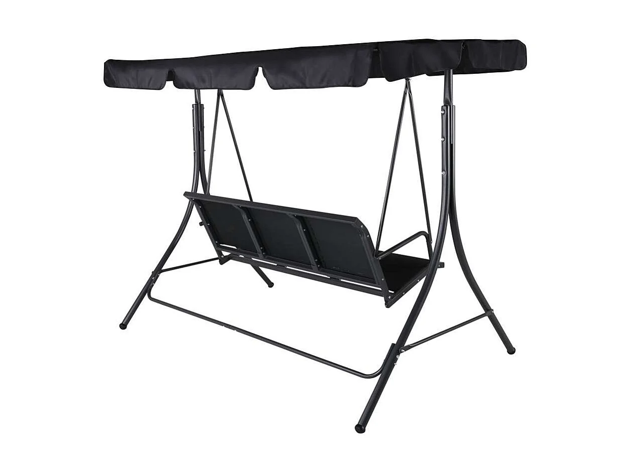 Montreal hangende tuinbank 3 pers. zwart.