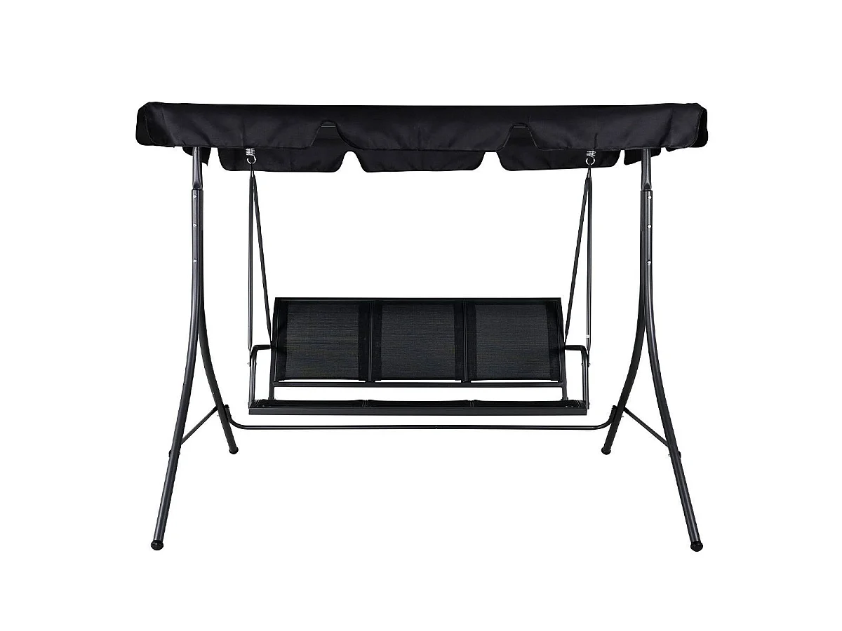 Montreal hängendes Gartensofa 3 Pers. schwarz.