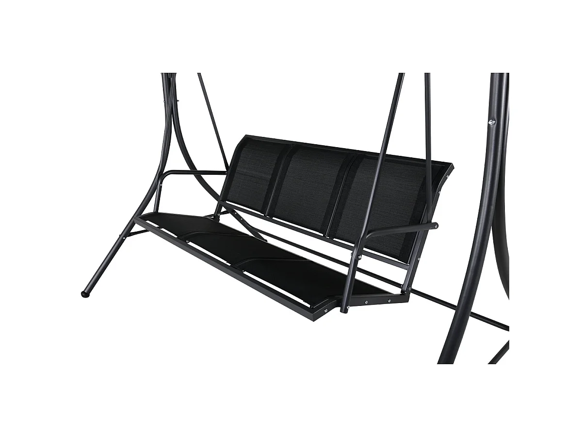 Montreal hängendes Gartensofa 3 Pers. schwarz.