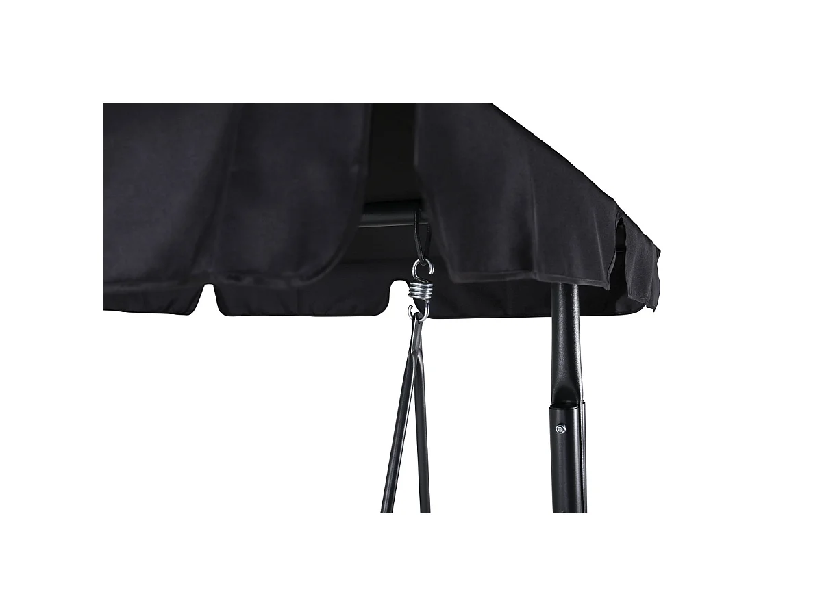 Montreal hängendes Gartensofa 3 Pers. schwarz.