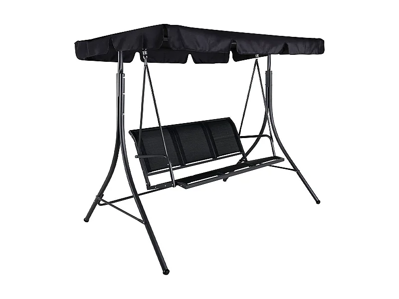 Montreal hangende tuinbank 3 pers. zwart.