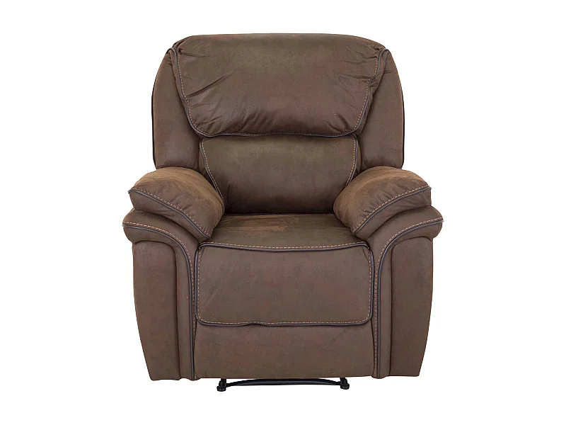 Saranda fauteuil , Recliner met voetsteun bruin.